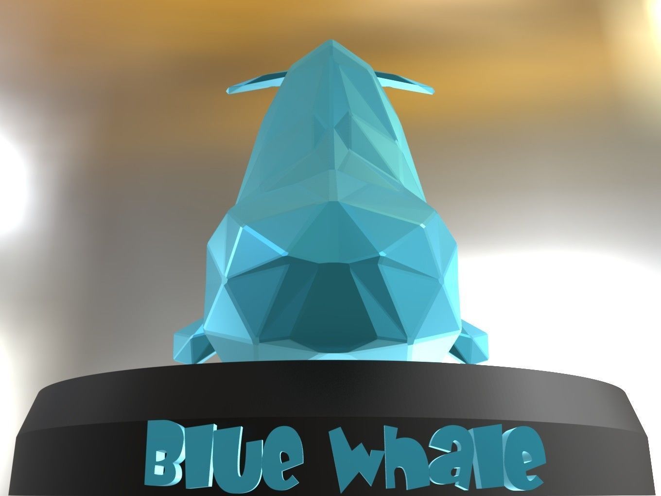 Poly Blue Whale 3D print model_6