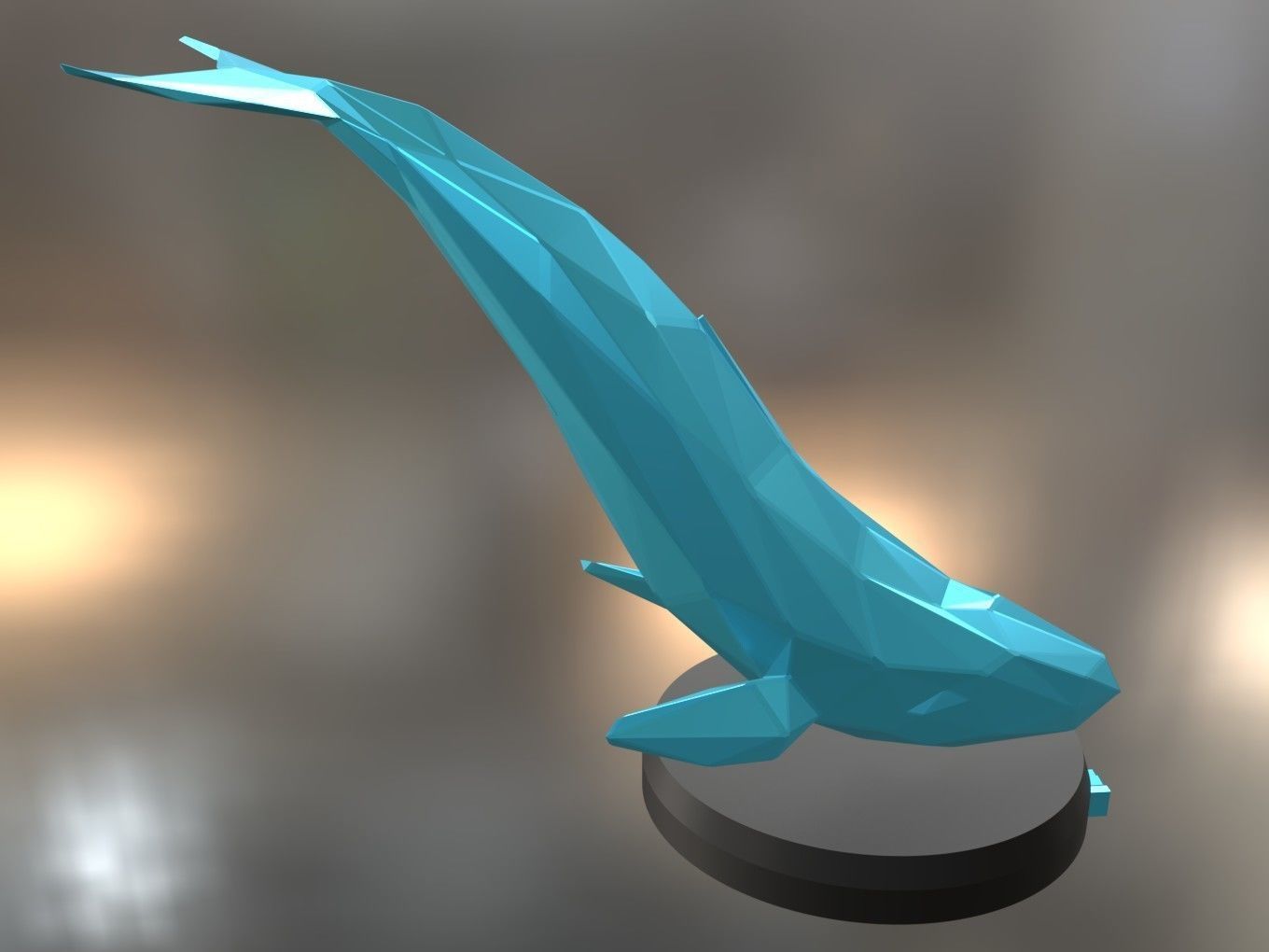 Poly Blue Whale 3D print model_1