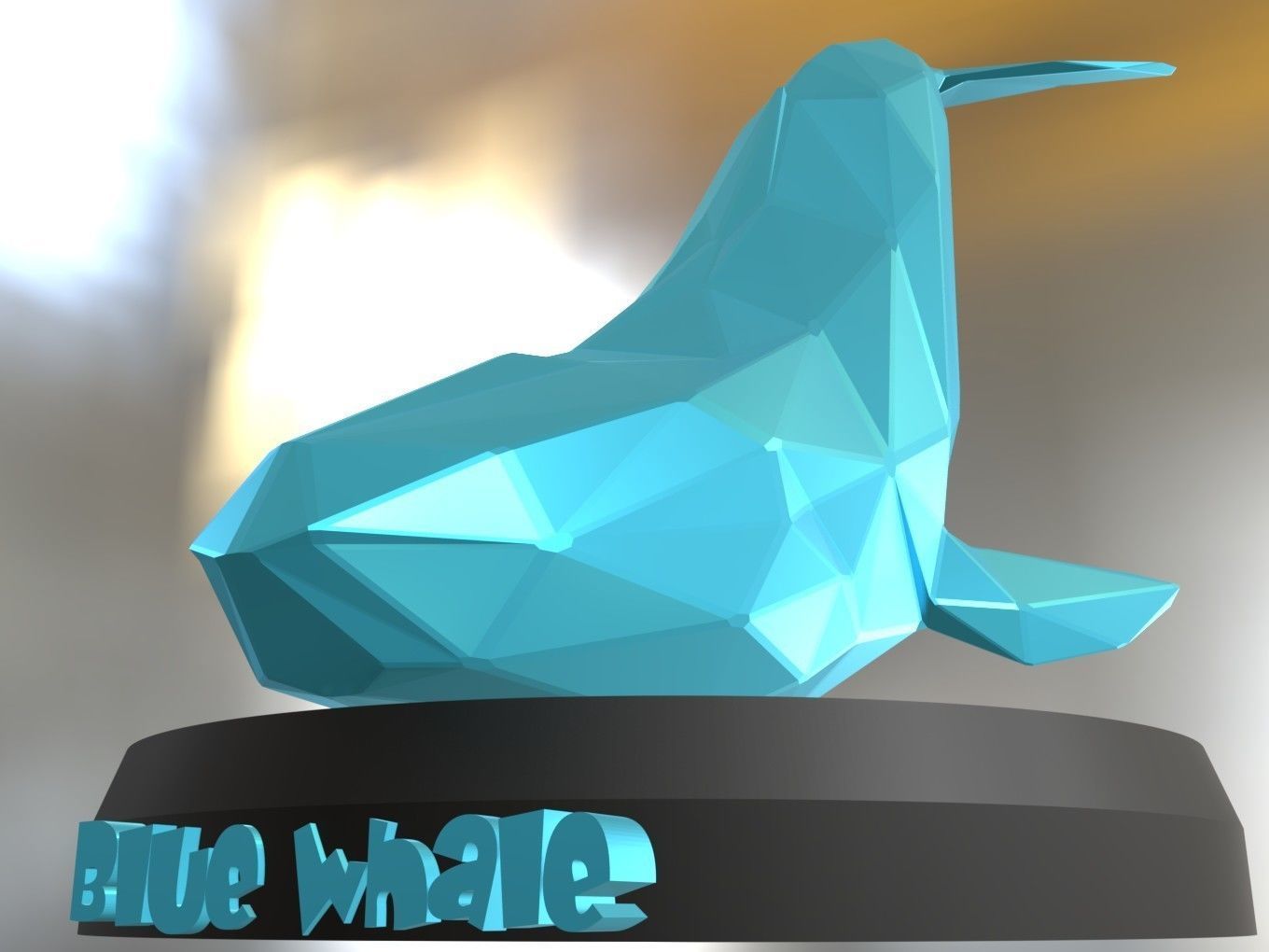 Poly Blue Whale 3D print model_5