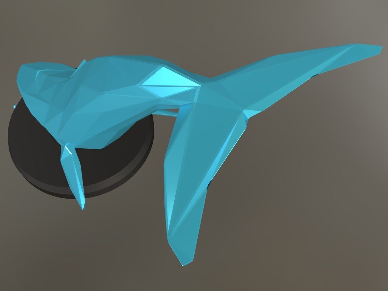 Poly Blue Whale 3D print model_3