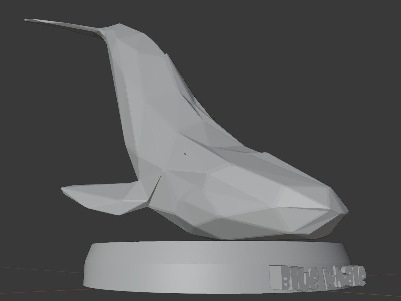 Poly Blue Whale 3D print model_12