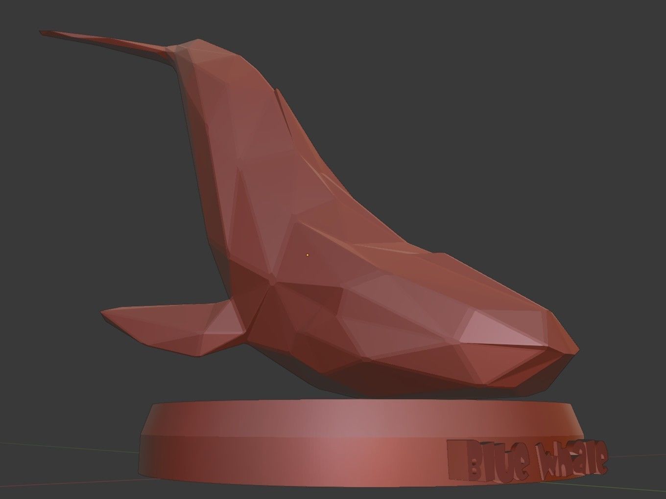 Poly Blue Whale 3D print model_11