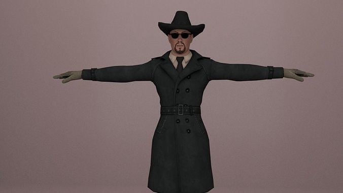 Mafia Man Game Character Free low-poly 3D model
