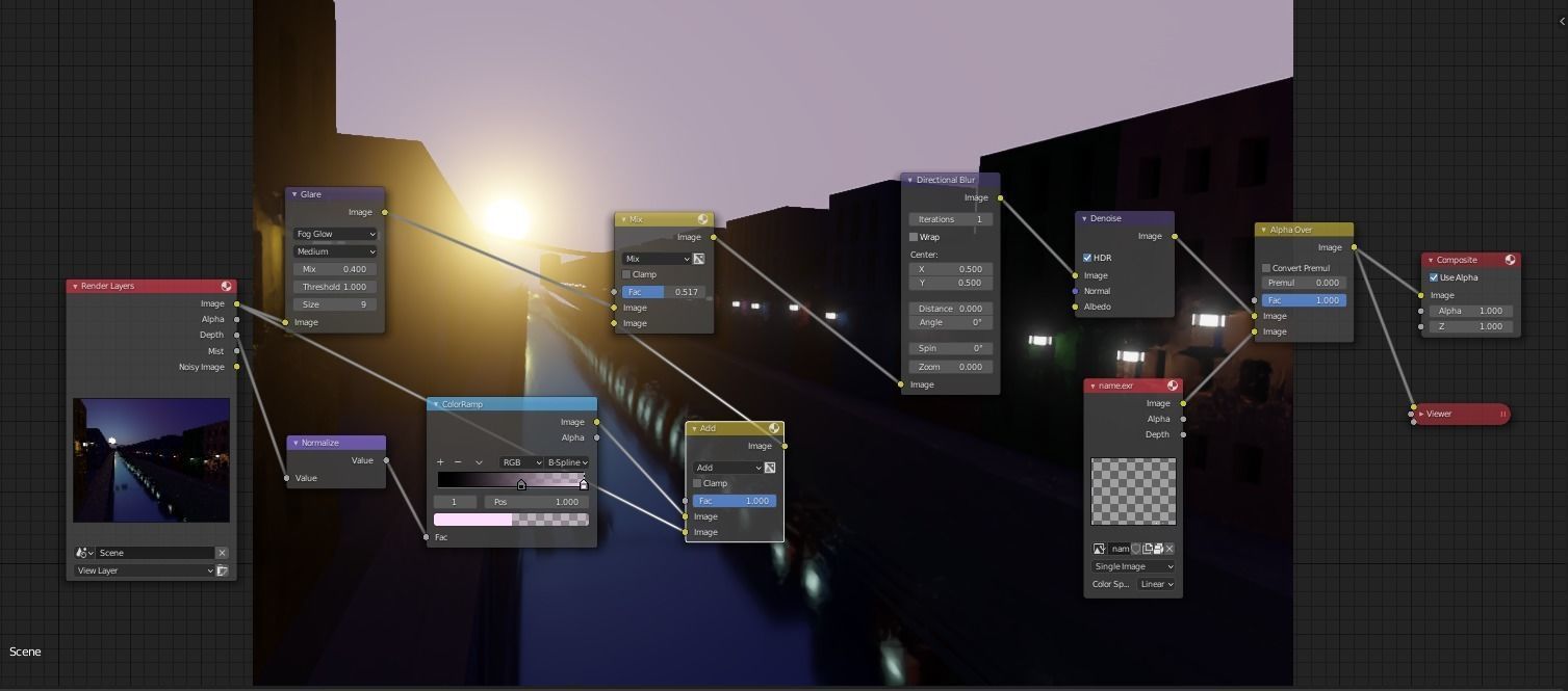 CITY LIGHTS - oil painting on canvas - recreation in blender 3D model_2