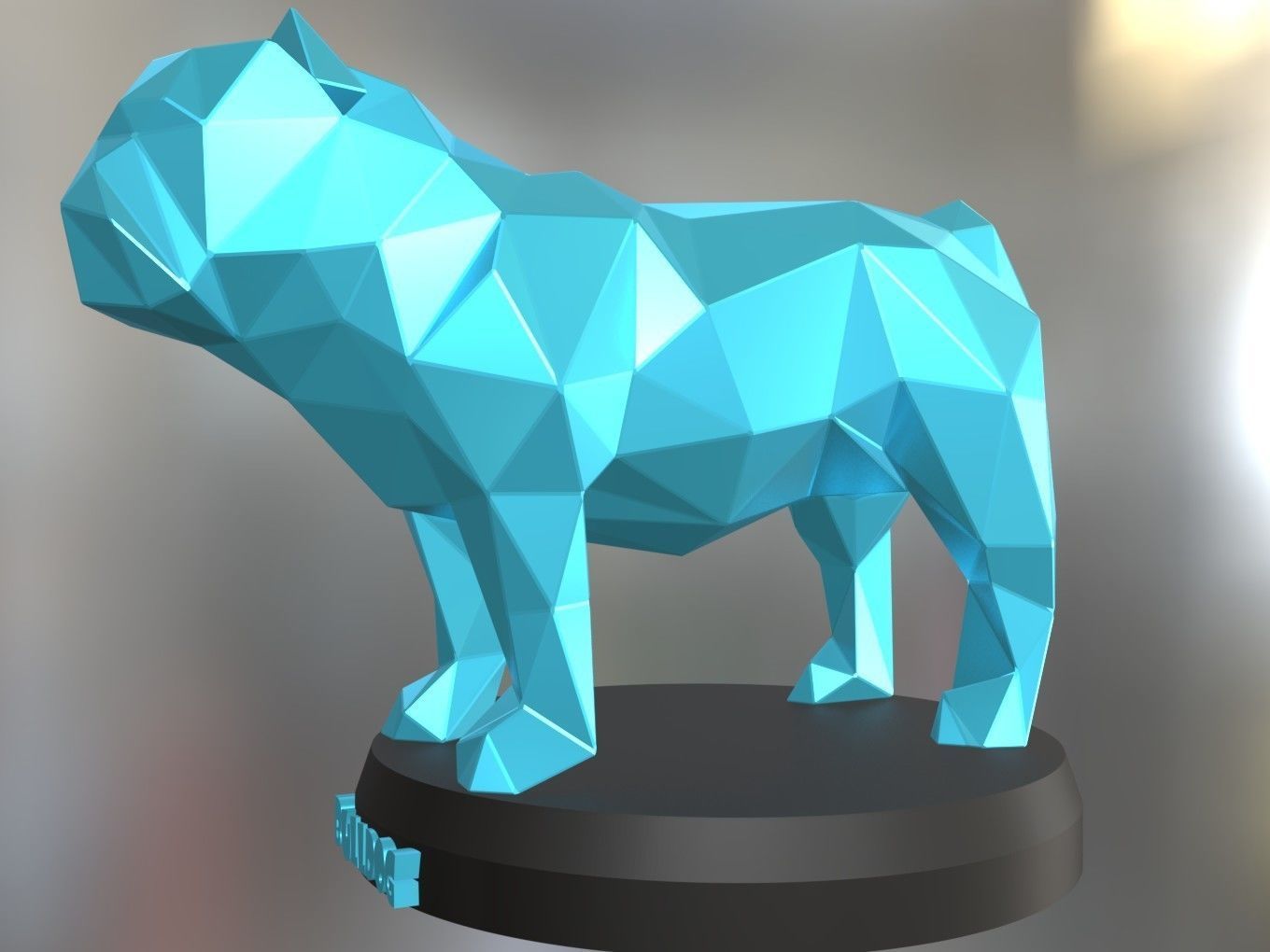 Poly Bulldog 3D print model_4