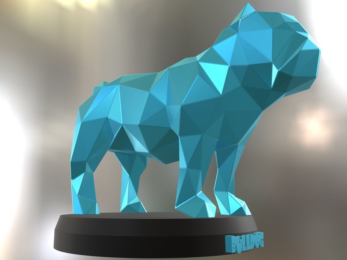 Poly Bulldog 3D print model_1