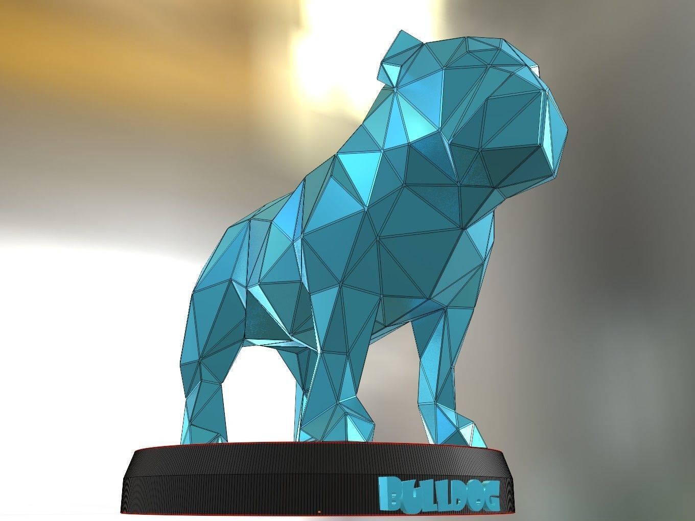 Poly Bulldog 3D print model_8
