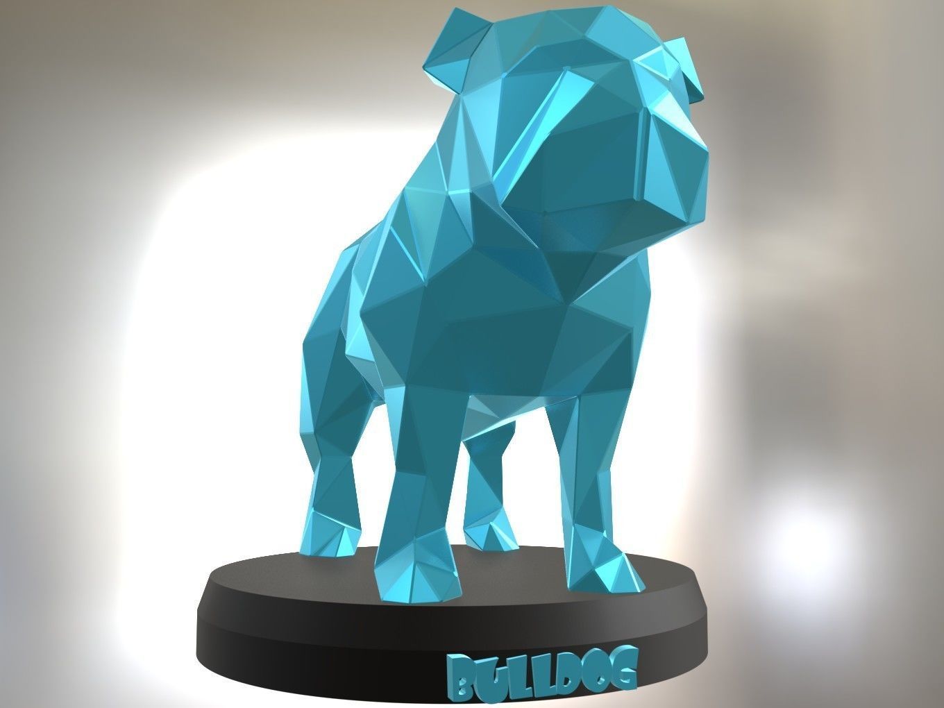 Poly Bulldog 3D print model_2