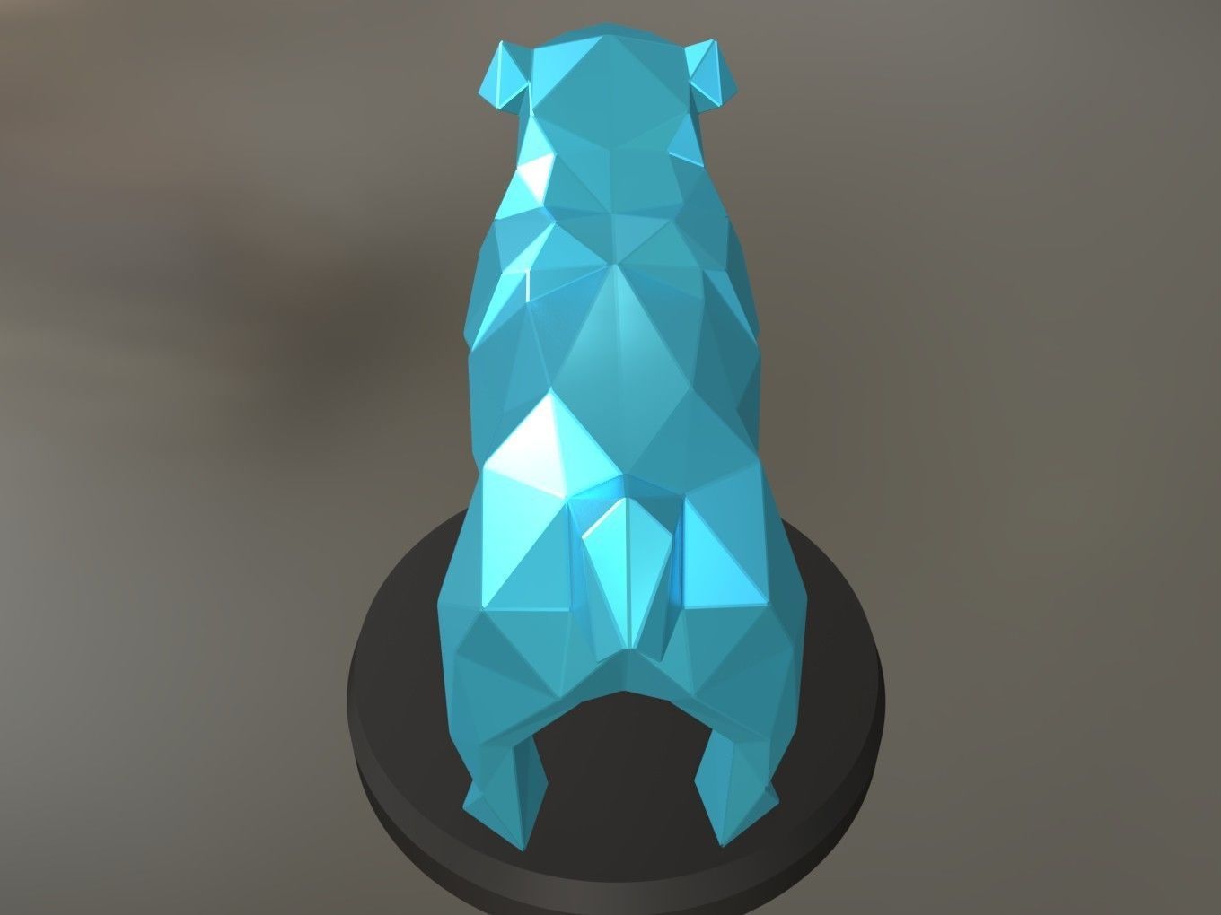 Poly Bulldog 3D print model_6