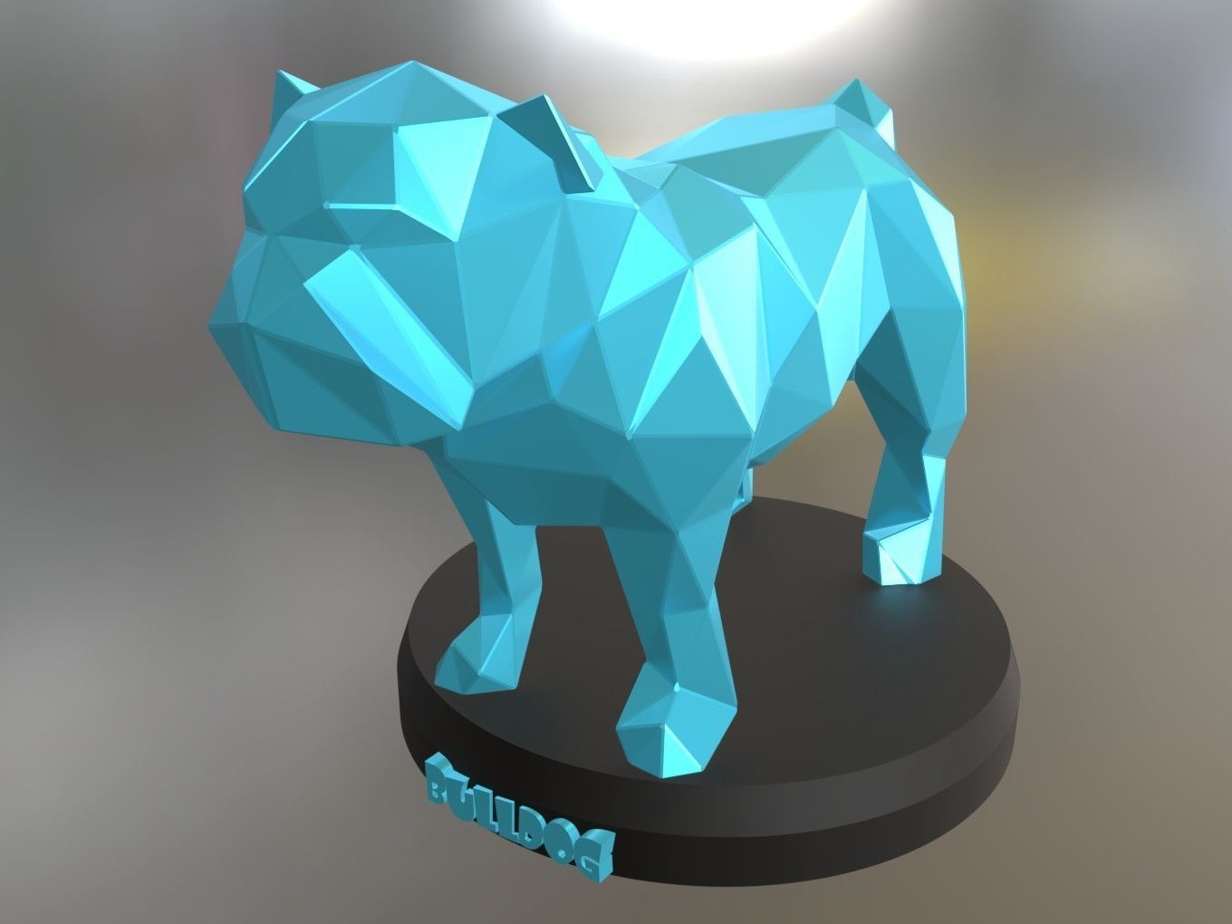 Poly Bulldog 3D print model_3