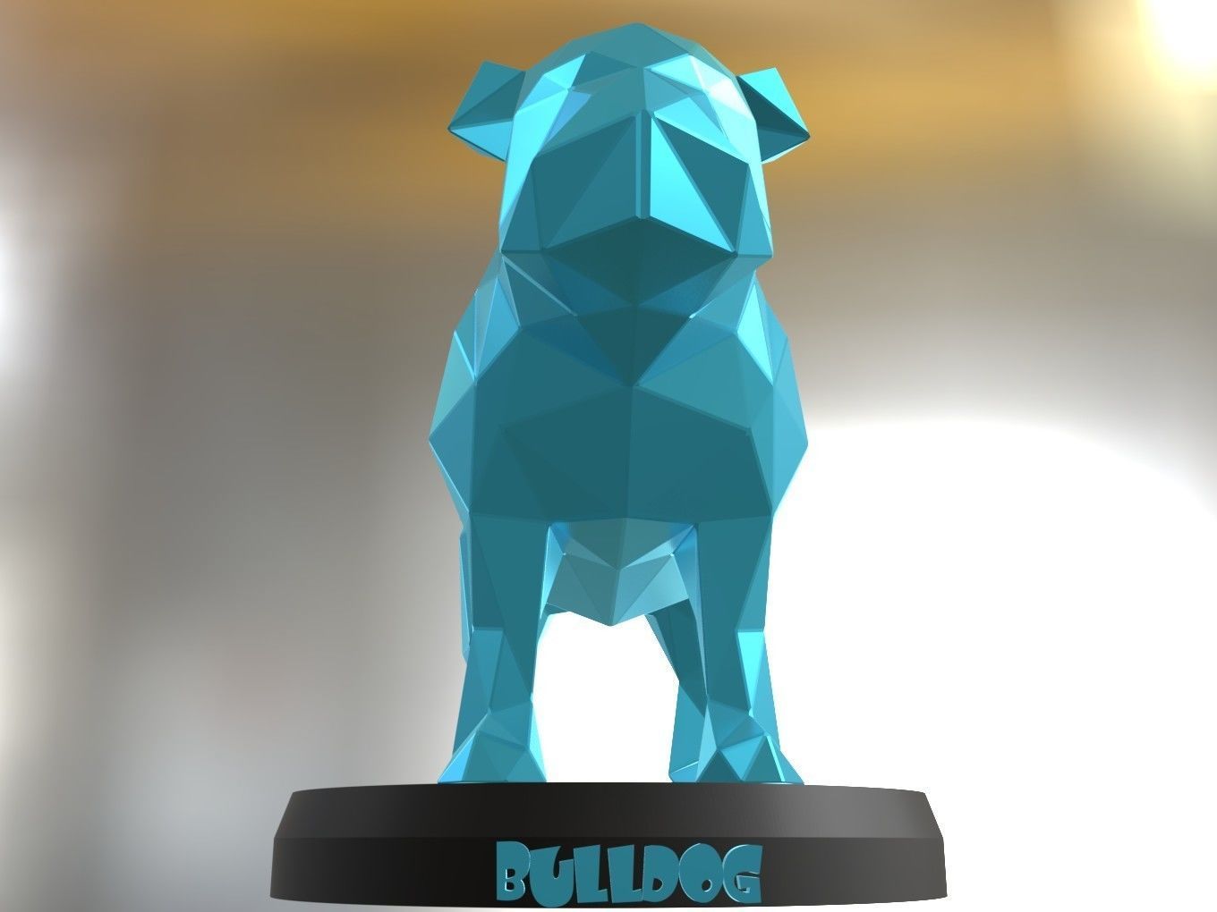 Poly Bulldog 3D print model_7
