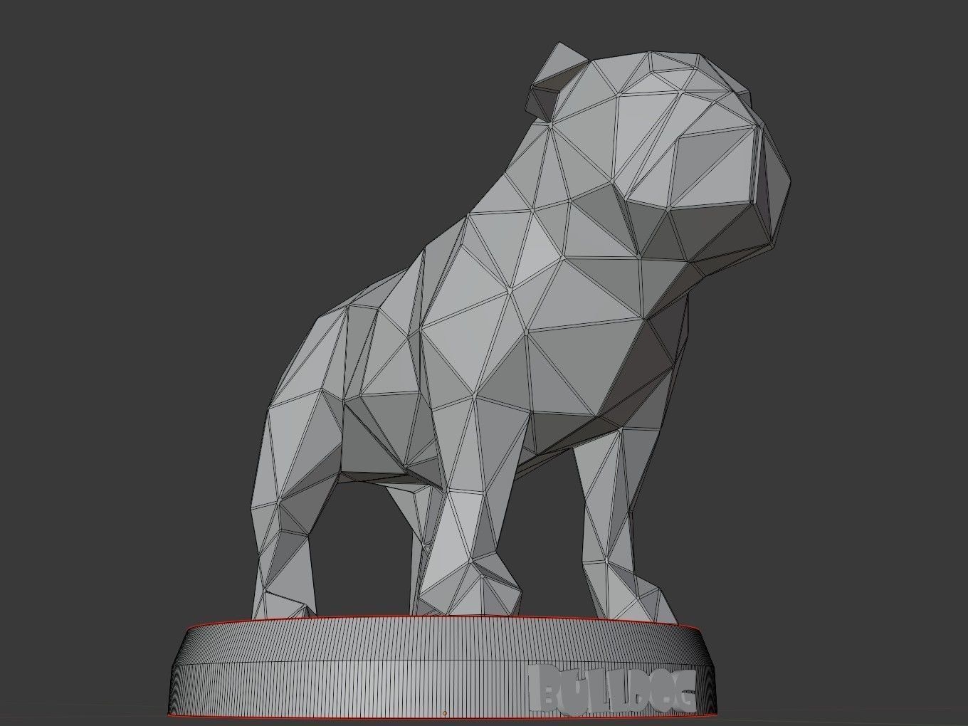 Poly Bulldog 3D print model_9