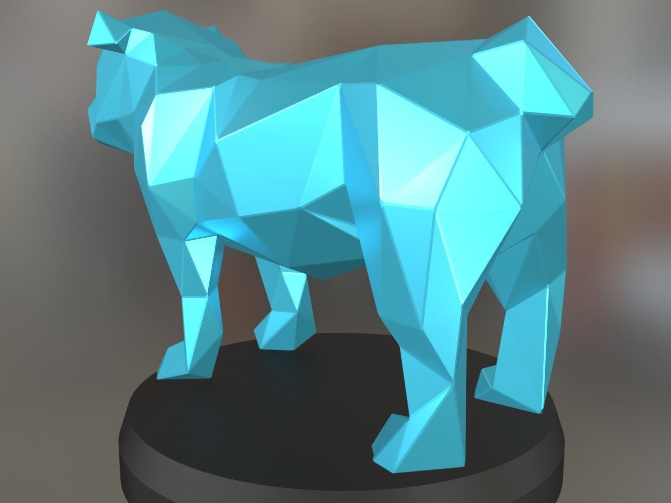 Poly Bulldog 3D print model_5