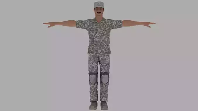 Rigged Soldier 3 3D model