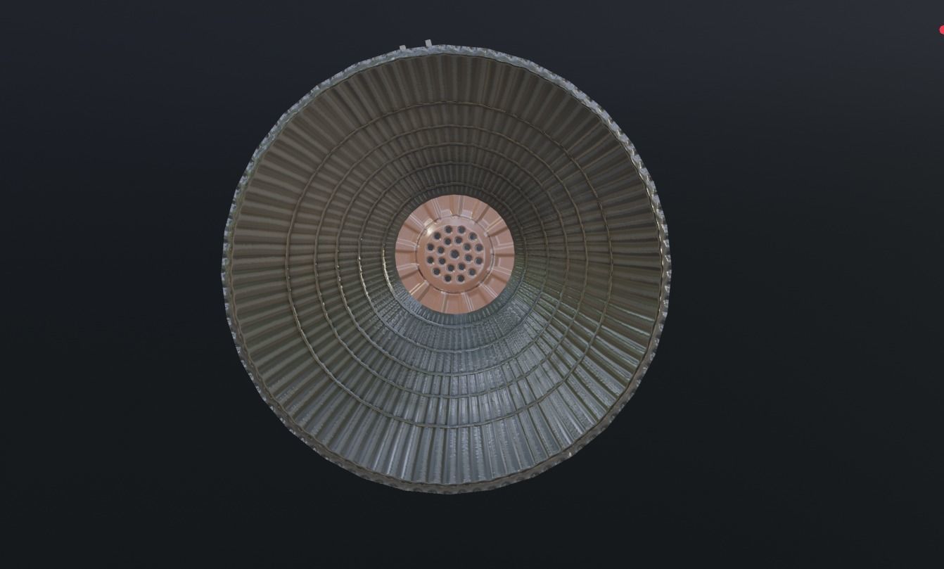 Photorealistic Rocket Engine Low-poly 3D model_6