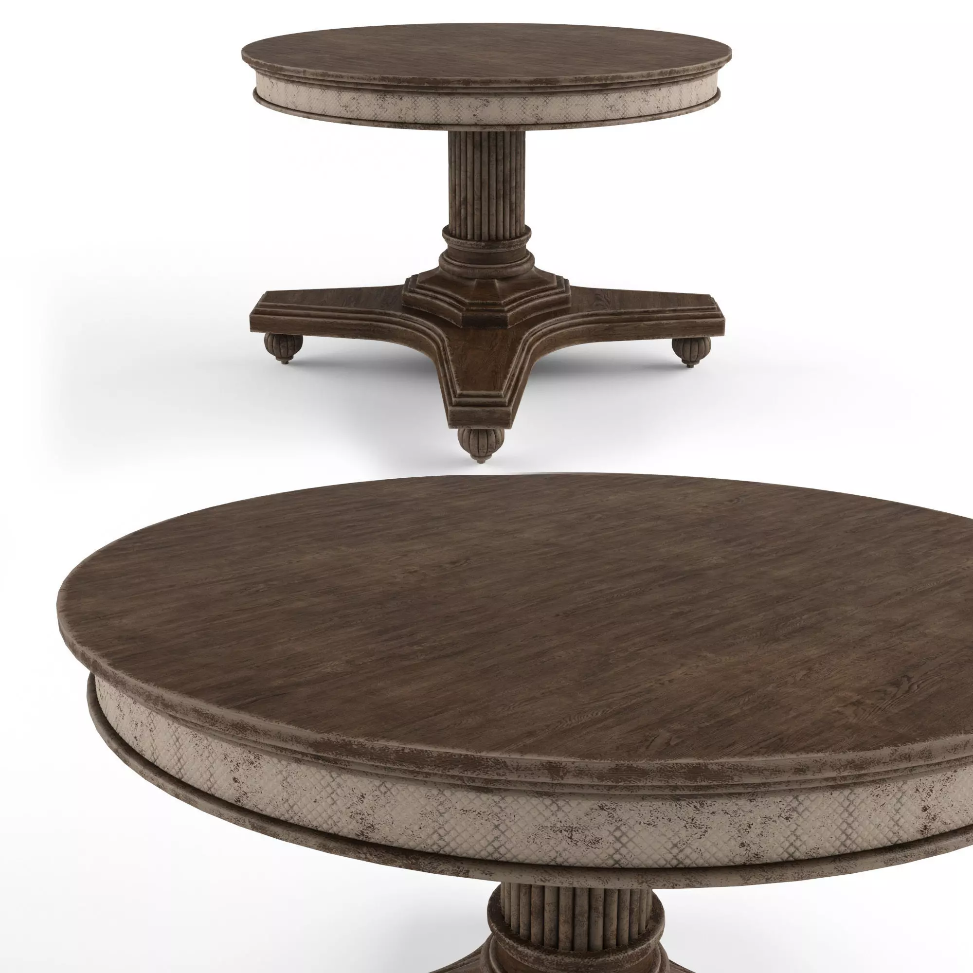 Classic coffee table 3D model_0