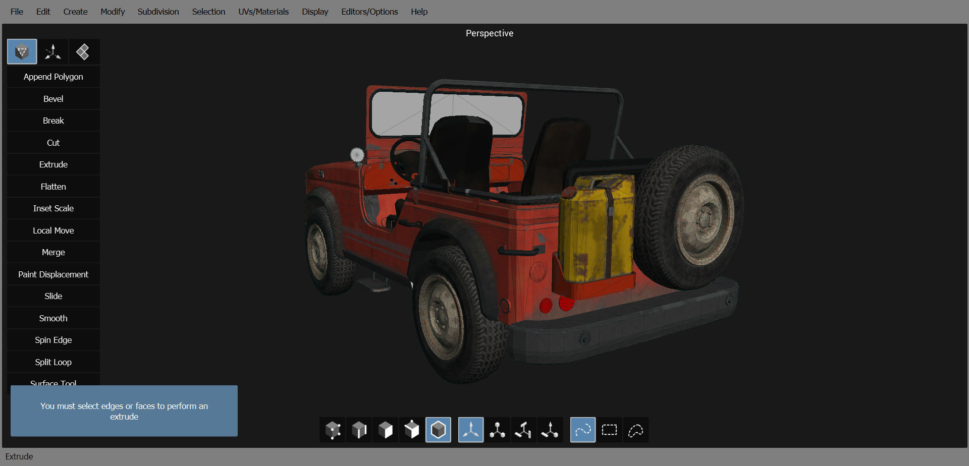 Jeep 3d Model on computer screen Free 3D model_4