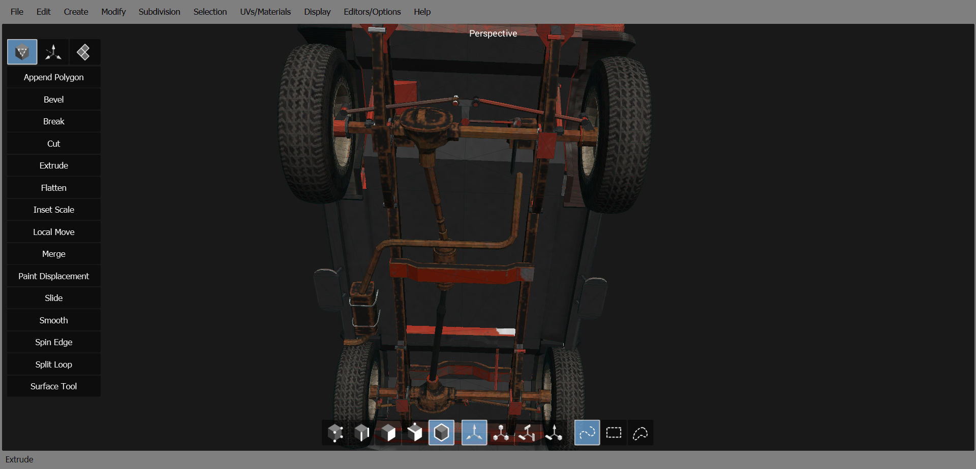 Jeep 3d Model on computer screen Free 3D model_1