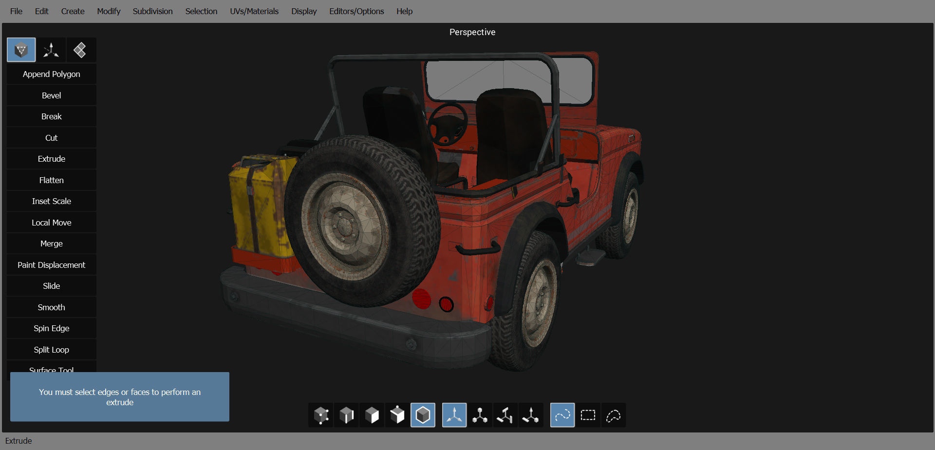 Jeep 3d Model on computer screen Free 3D model_3