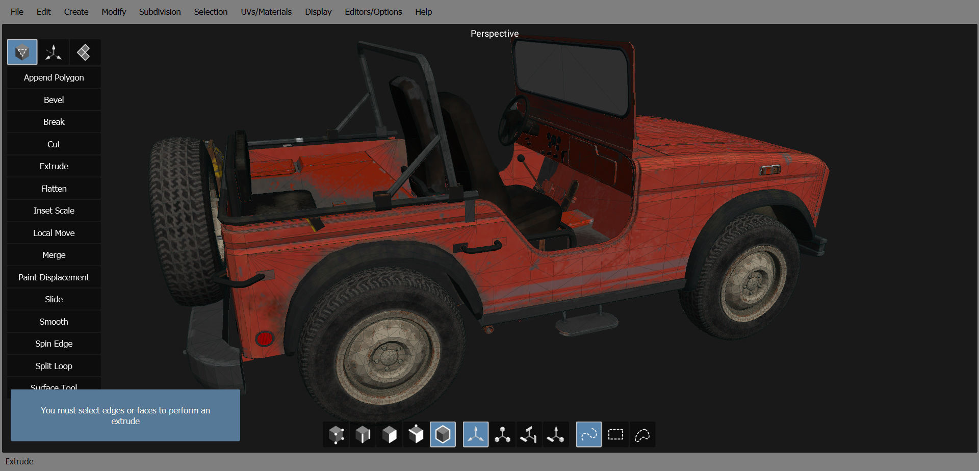 Jeep 3d Model on computer screen Free 3D model_2