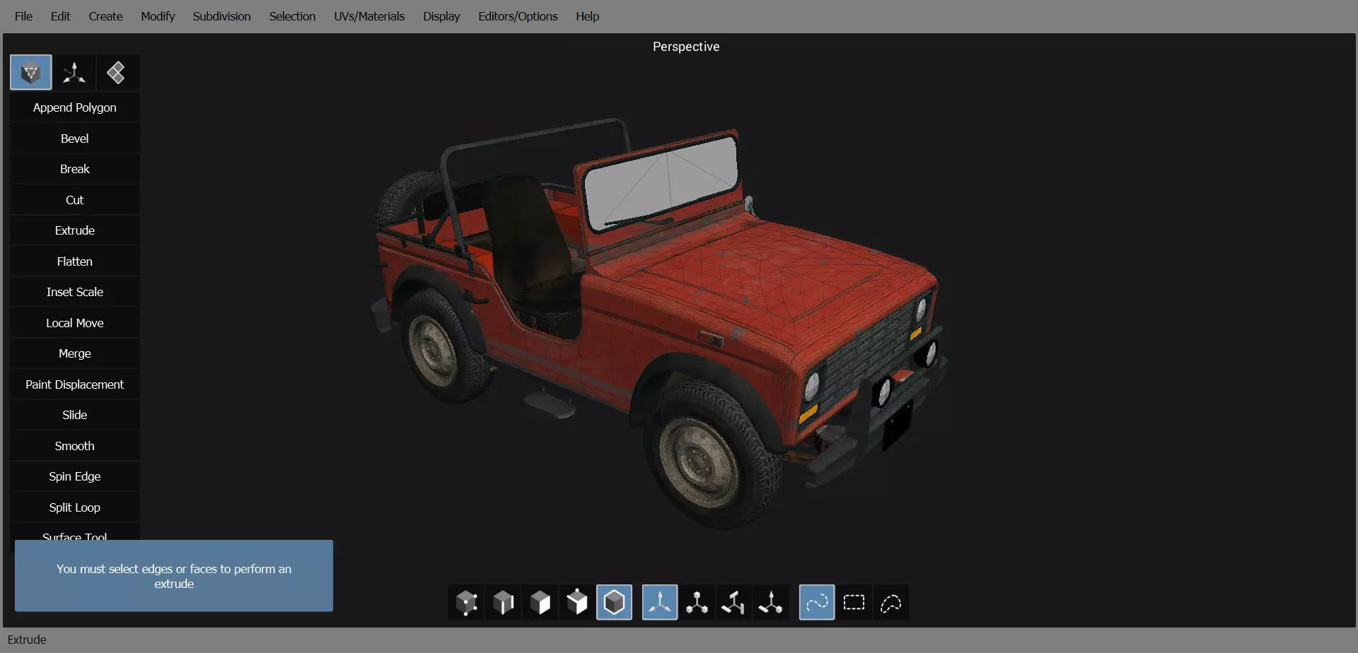 Jeep 3d Model on computer screen Free 3D model_0