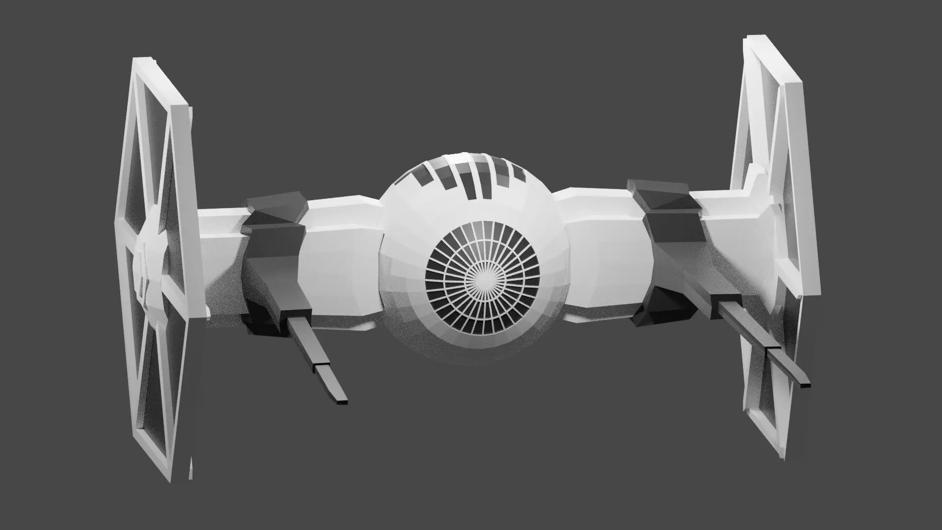Fighter star wars tie Free low-poly 3D model
