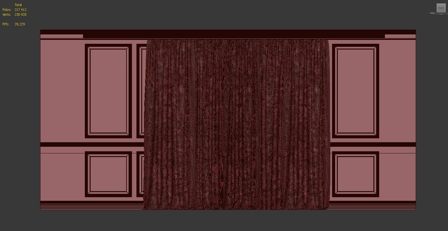 Curtain Set 258 3D model_4