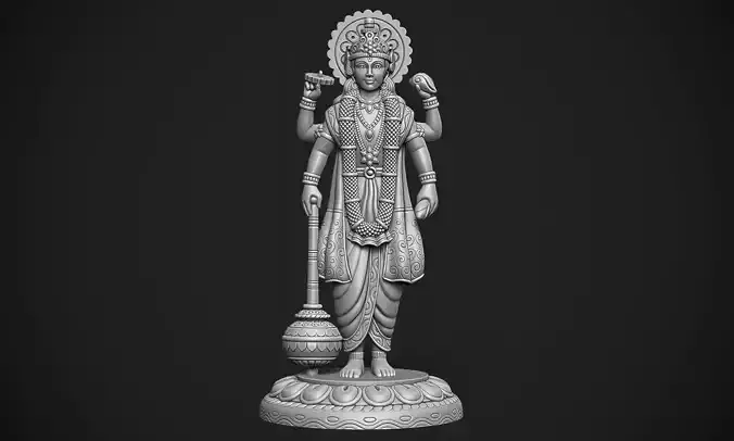 Vishnu Ji Idol 3D print model
