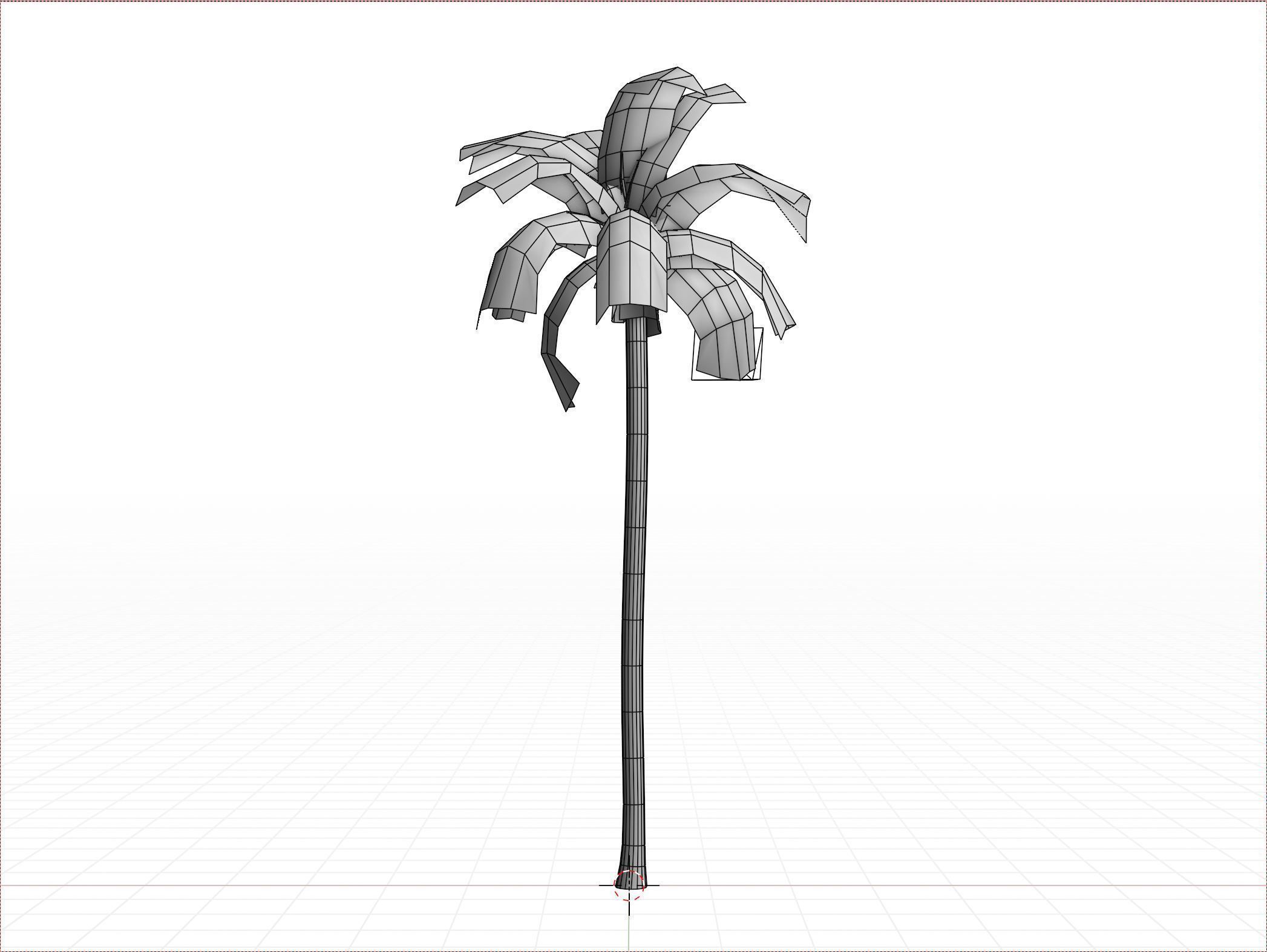 coconut palm Low-poly 3D model_5