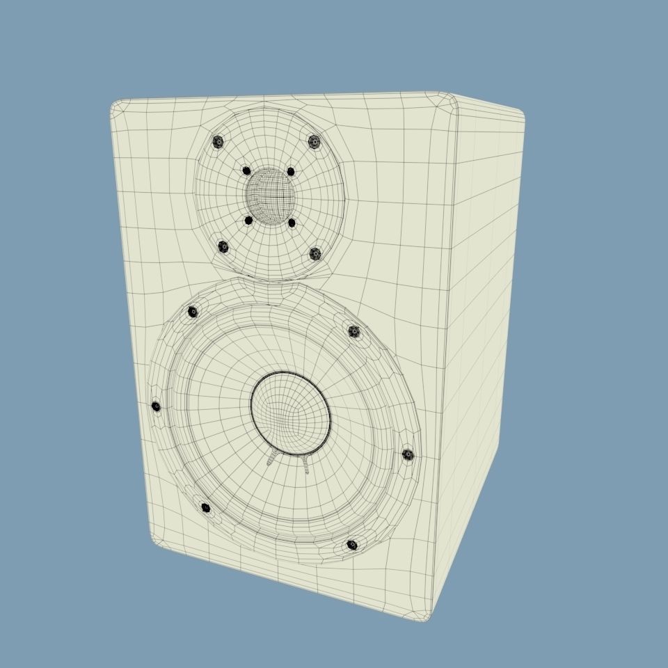 yamaha speaker 3D model_4