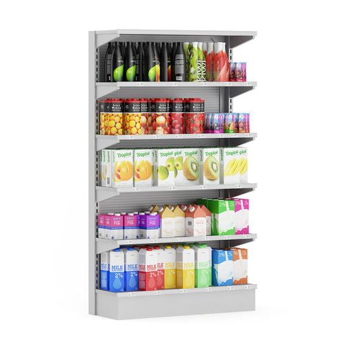 Market Shelf   Milk and Juices 3D model