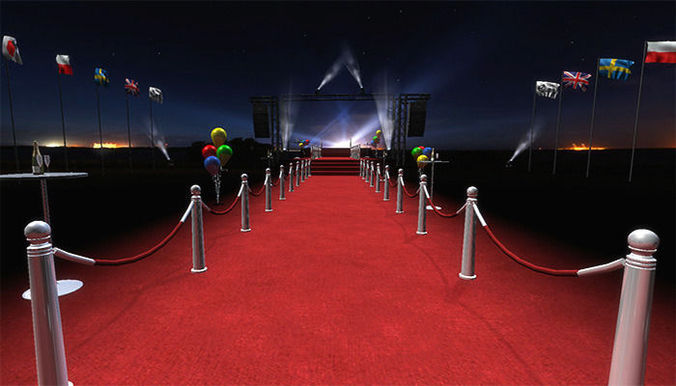 VIP Red Carpet Pack Low-poly 3D model
