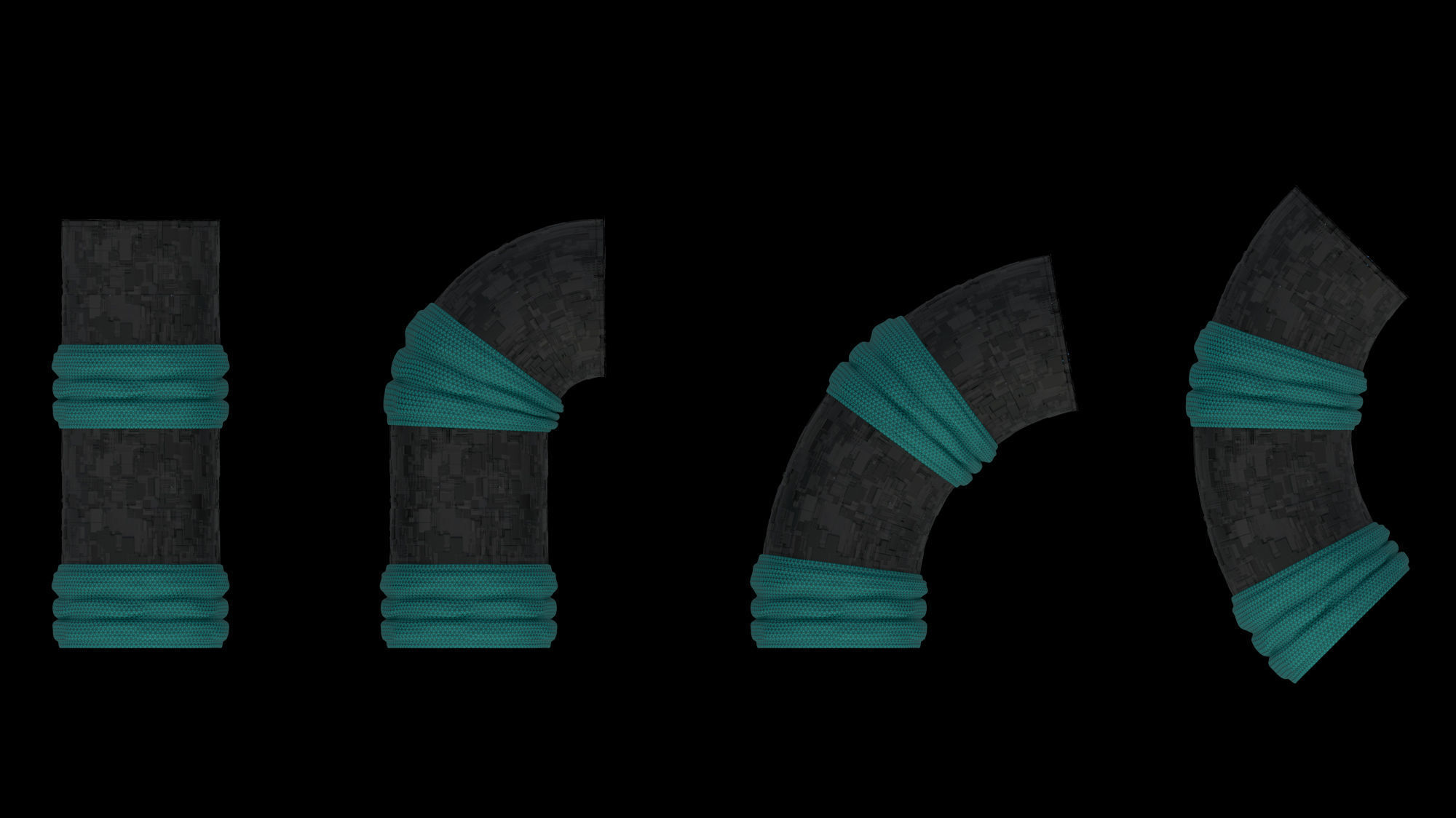 scifi space Corridor  Bridge Tunnel 3D model_5