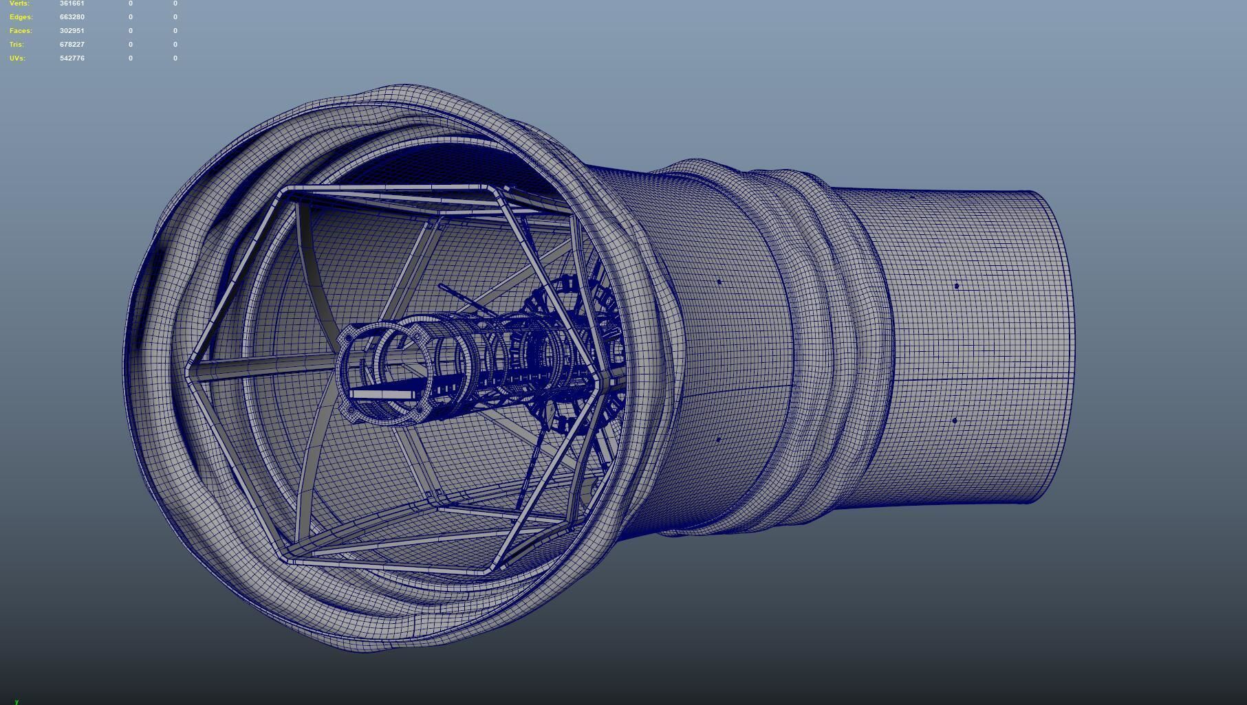 scifi space Corridor  Bridge Tunnel 3D model_12