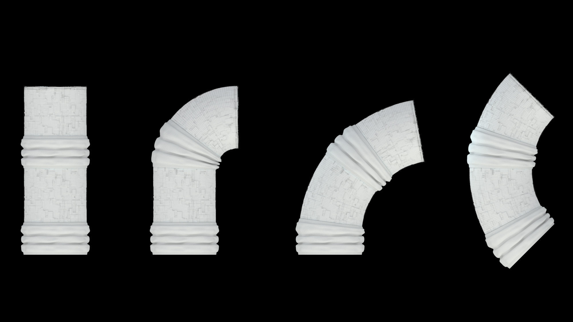 scifi space Corridor  Bridge Tunnel 3D model_6