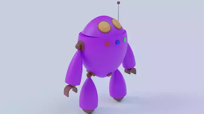 MIGHTY CARTOON ROBOT  Free 3D model