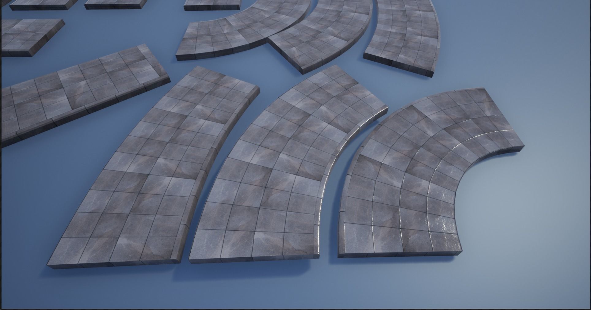 Lowpoly Modular PBR Pavements 5 Low-poly 3D model_6