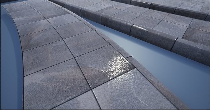Lowpoly Modular PBR Pavements 5 Low-poly 3D model 6