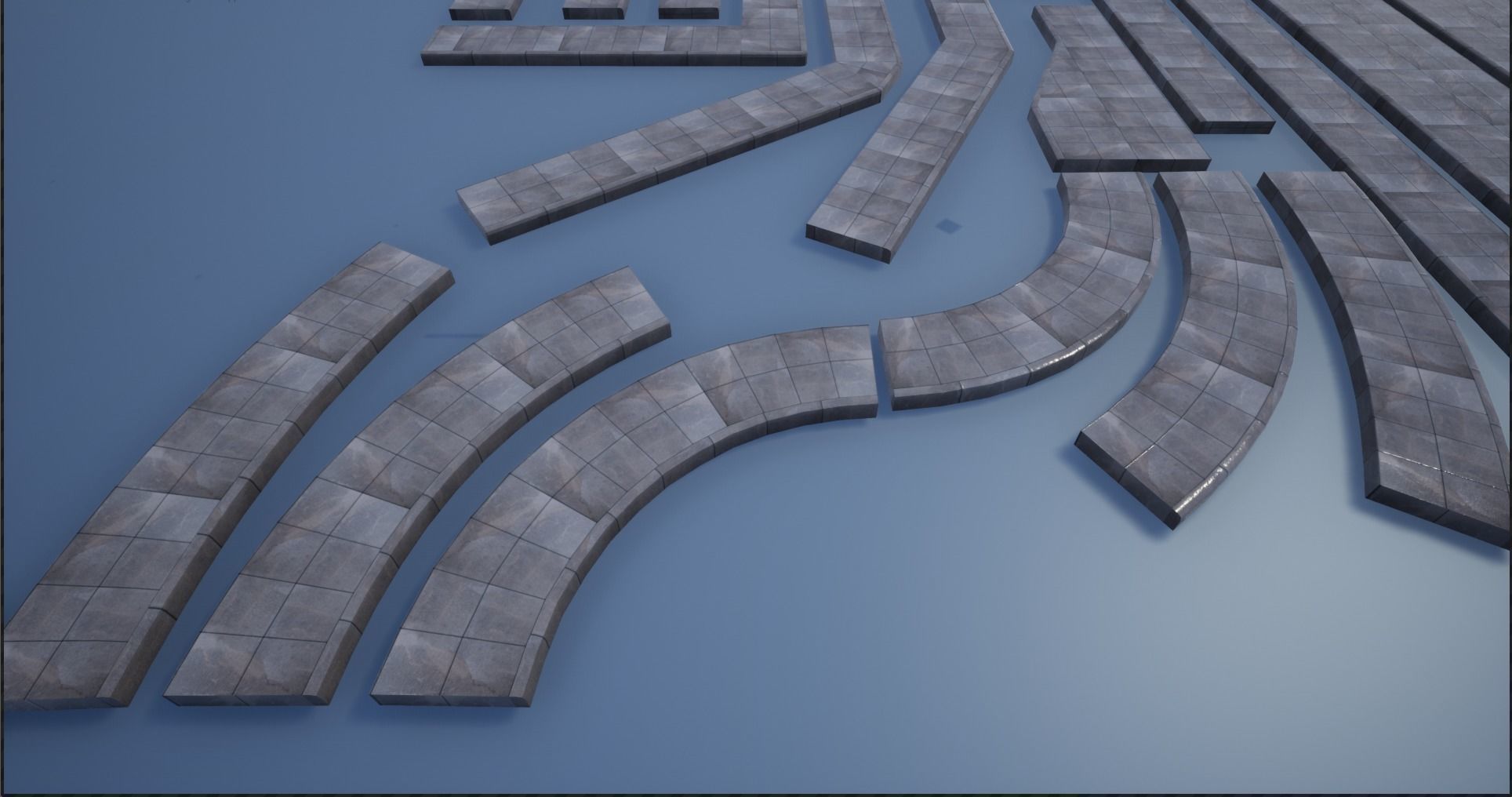 Lowpoly Modular PBR Pavements 5 Low-poly 3D model_7