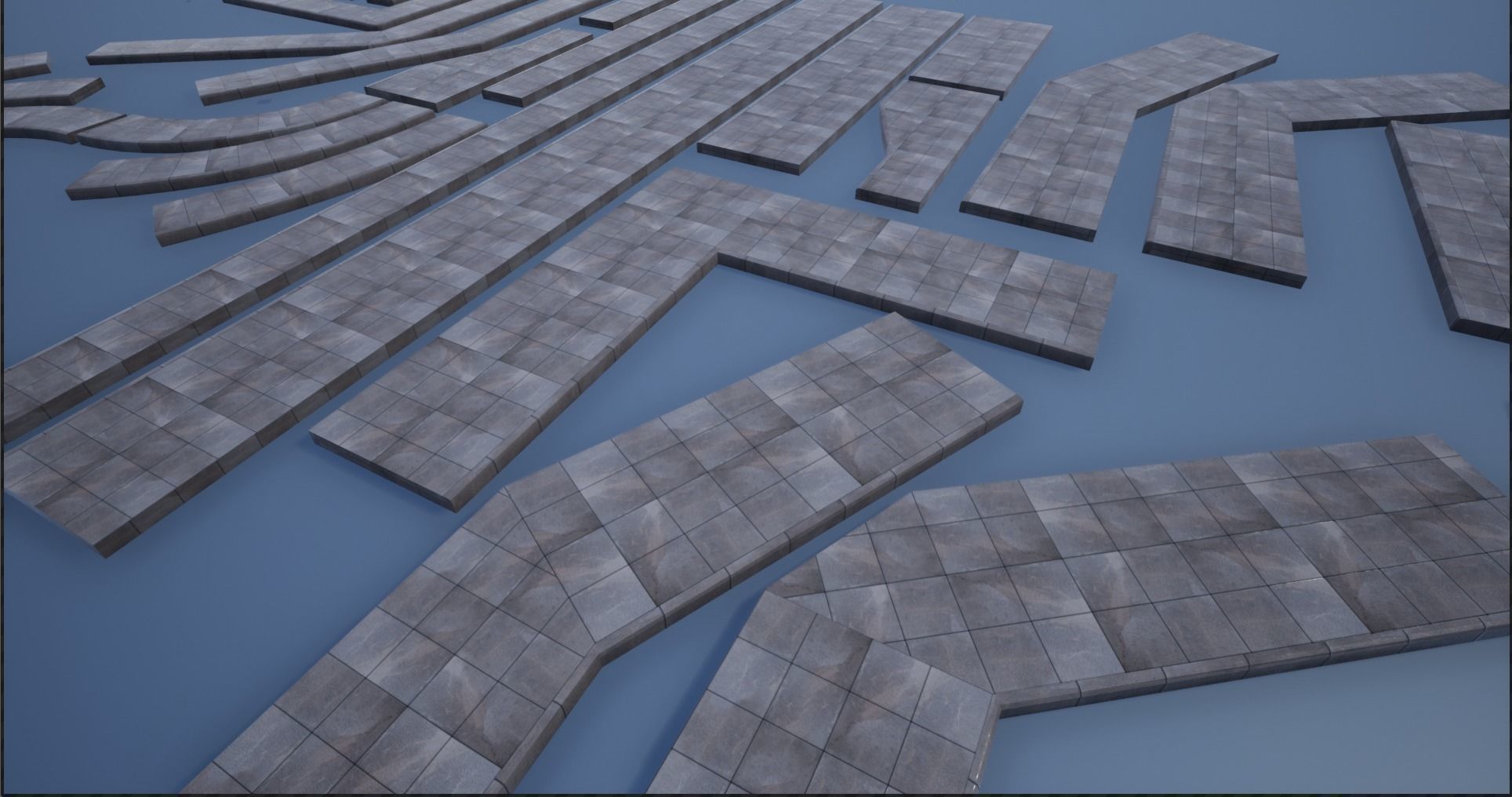 Lowpoly Modular PBR Pavements 5 Low-poly 3D model_16
