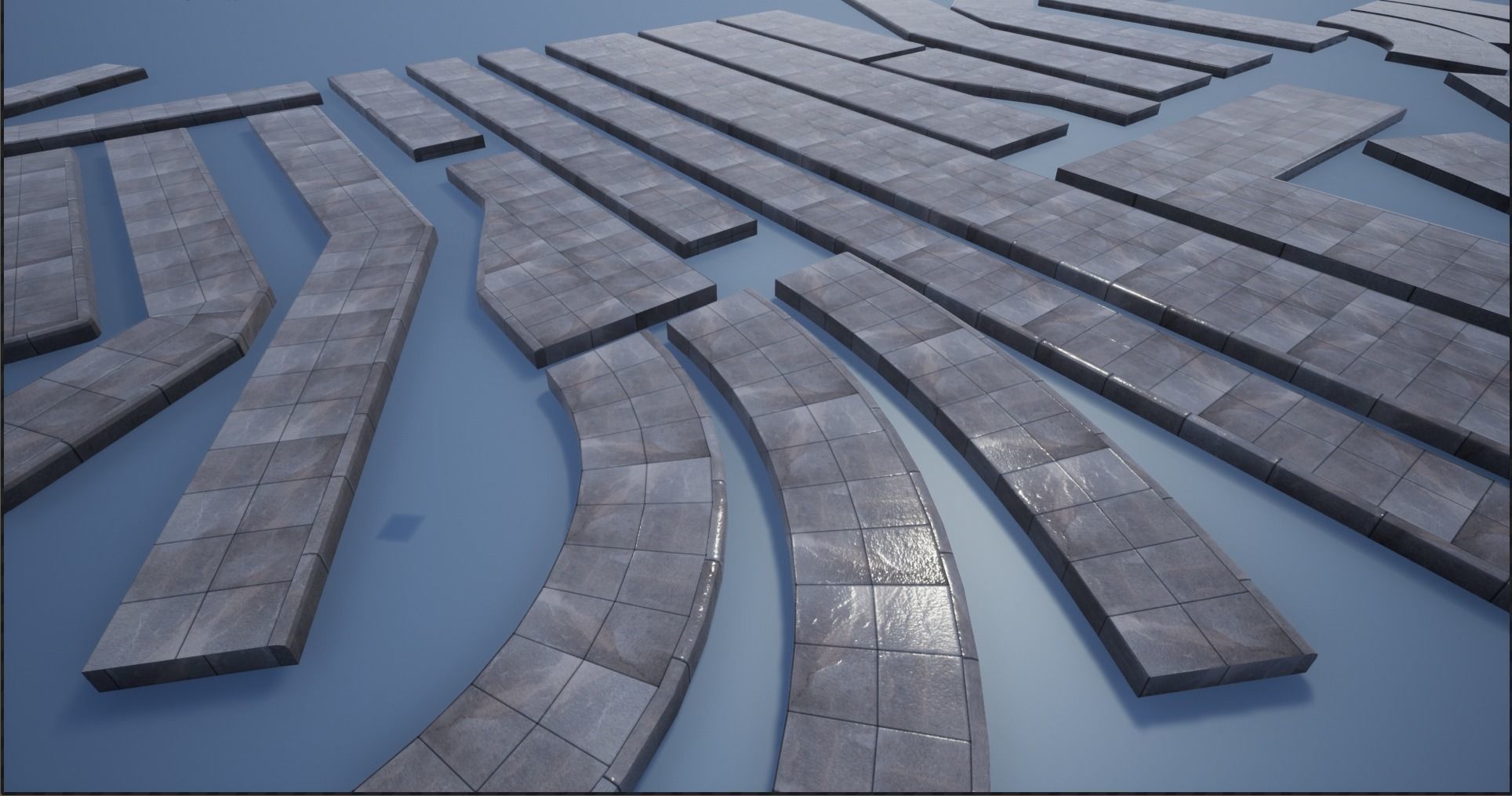 Lowpoly Modular PBR Pavements 5 Low-poly 3D model_18