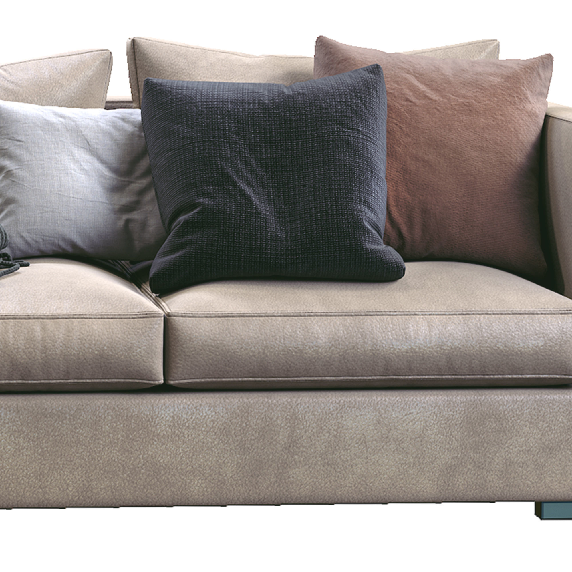 Meridiani Leather Sofa Belmon 3D model_2