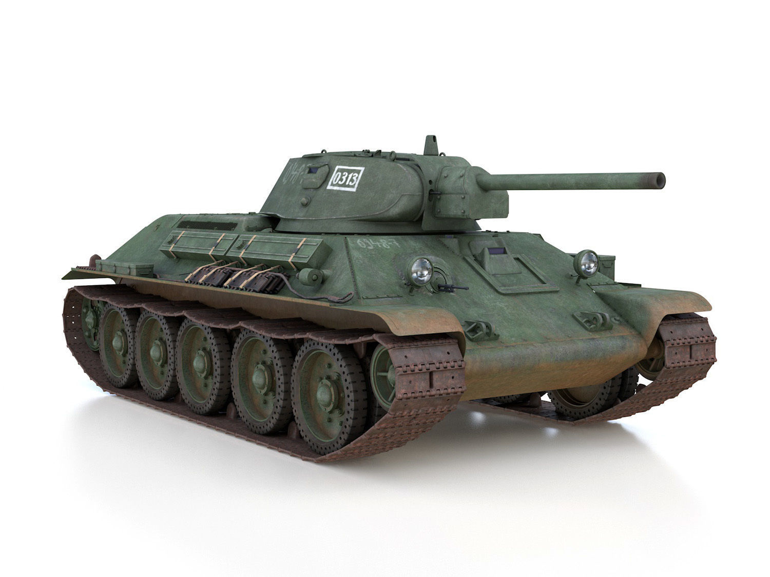 T-34-76 - Model 1941 - Soviet medium tank - 0313 3D model_8