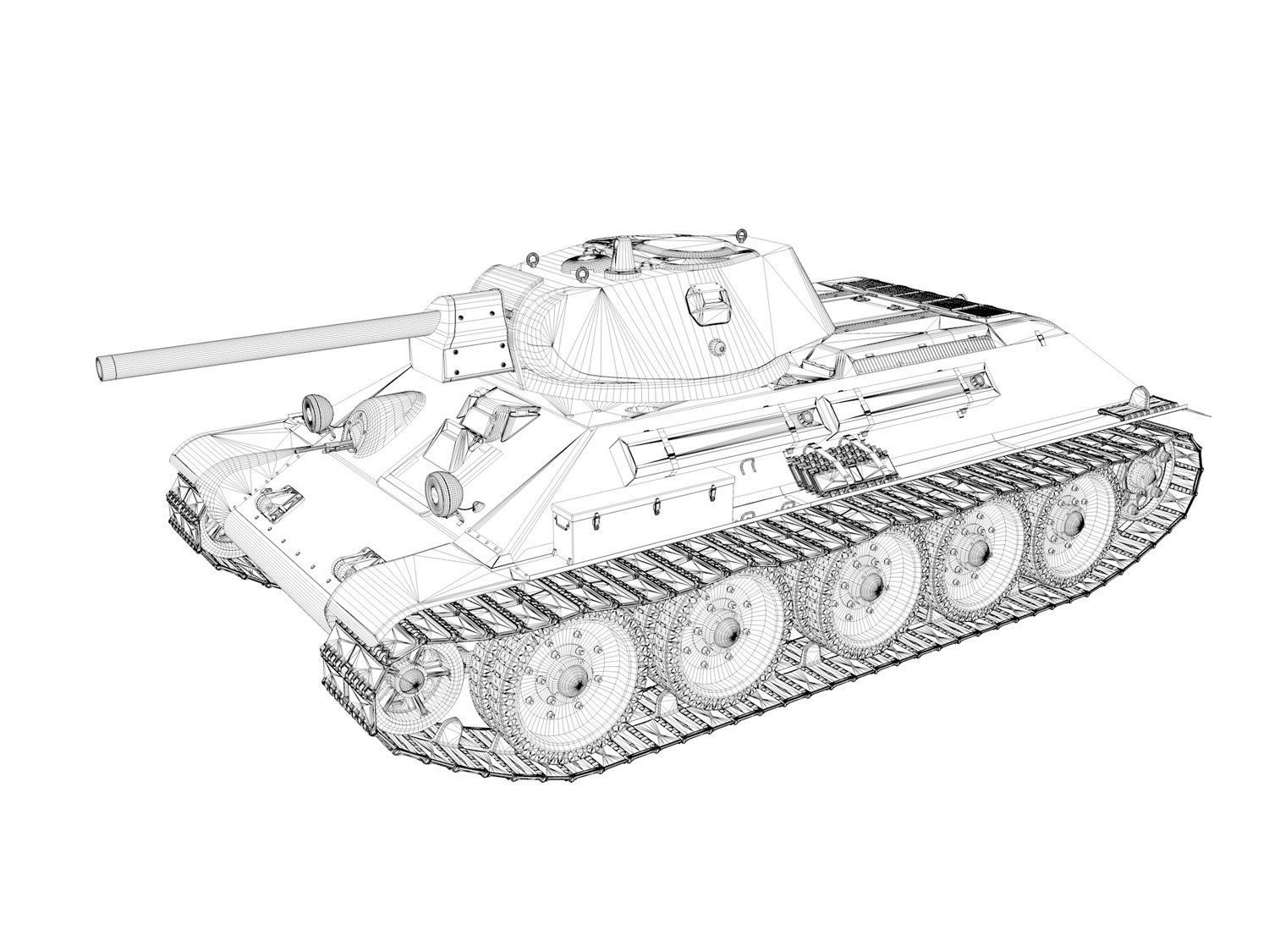 T-34-76 - Model 1941 - Soviet medium tank - 0313 3D model_12