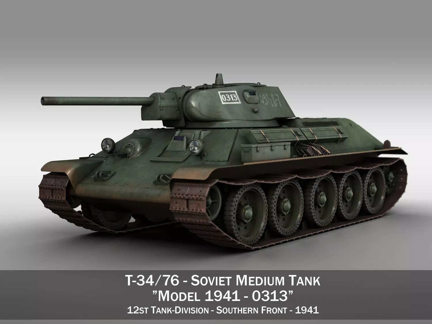 T-34-76 - Model 1941 - Soviet medium tank - 0313 3D model_0