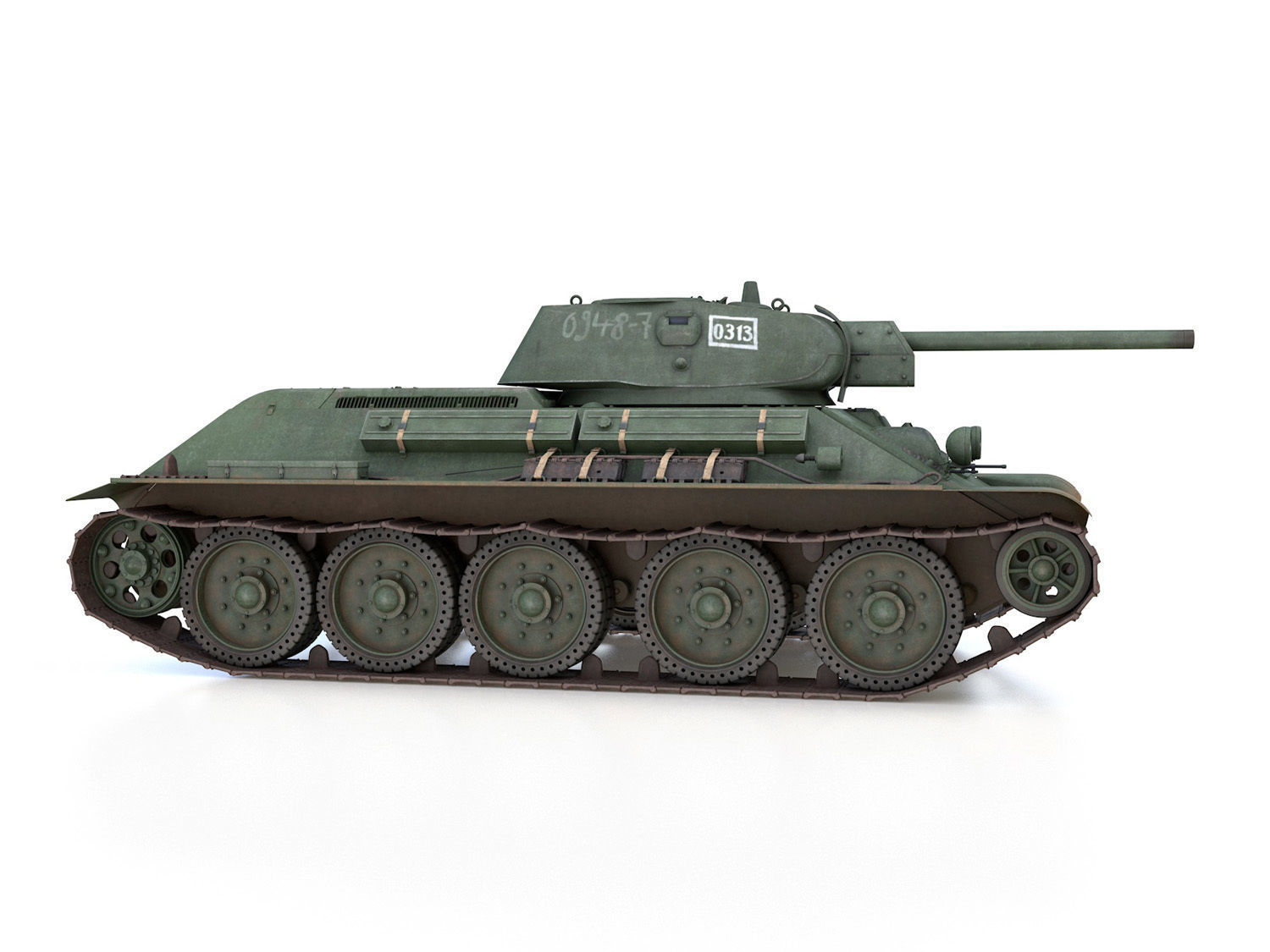 T-34-76 - Model 1941 - Soviet medium tank - 0313 3D model_6