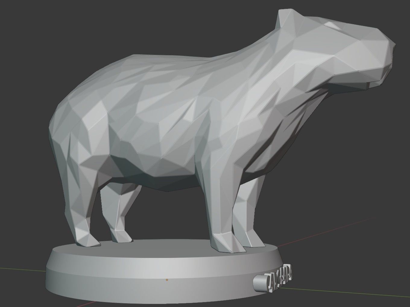 Poly Capybara 3D print model_11