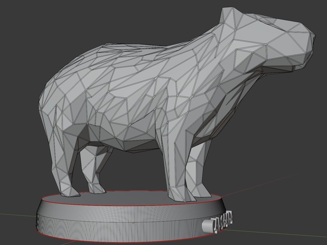 Poly Capybara 3D print model_10