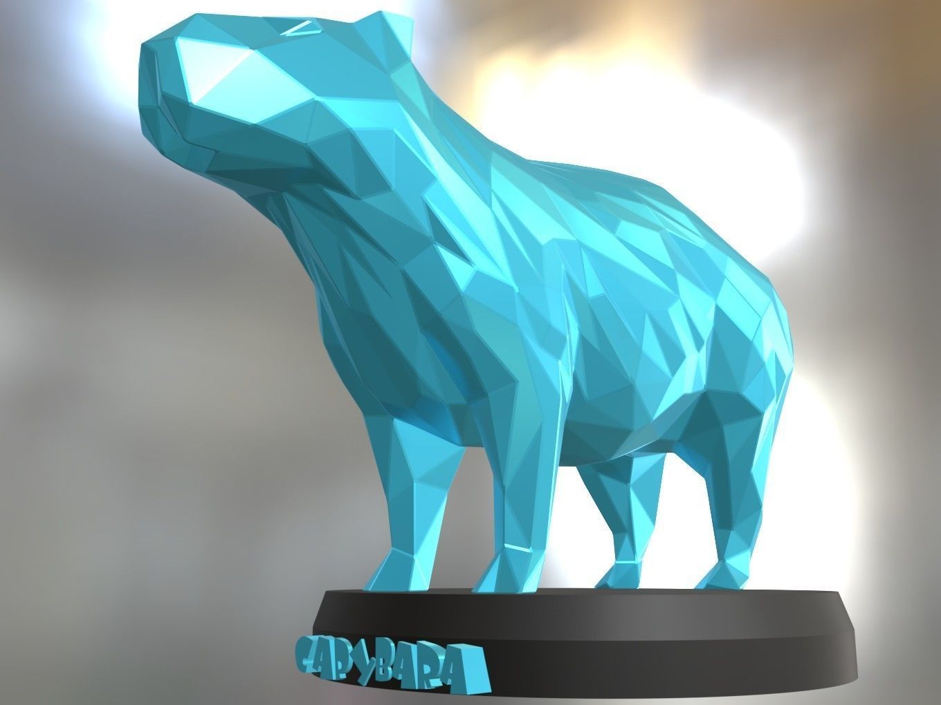 Poly Capybara 3D print model_3