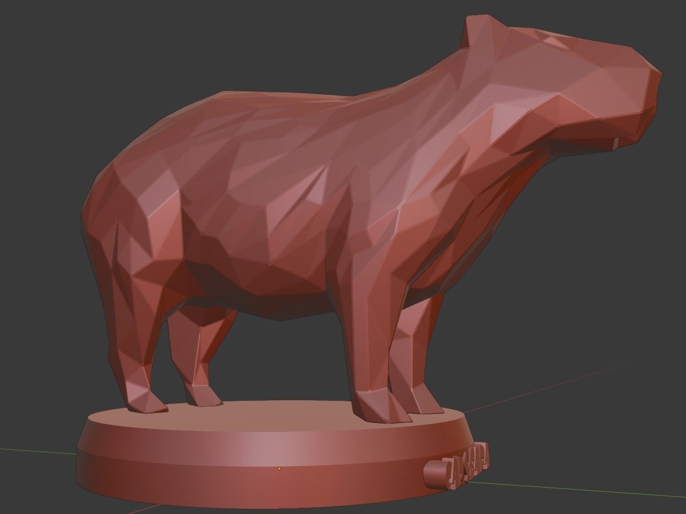 Poly Capybara 3D print model_12
